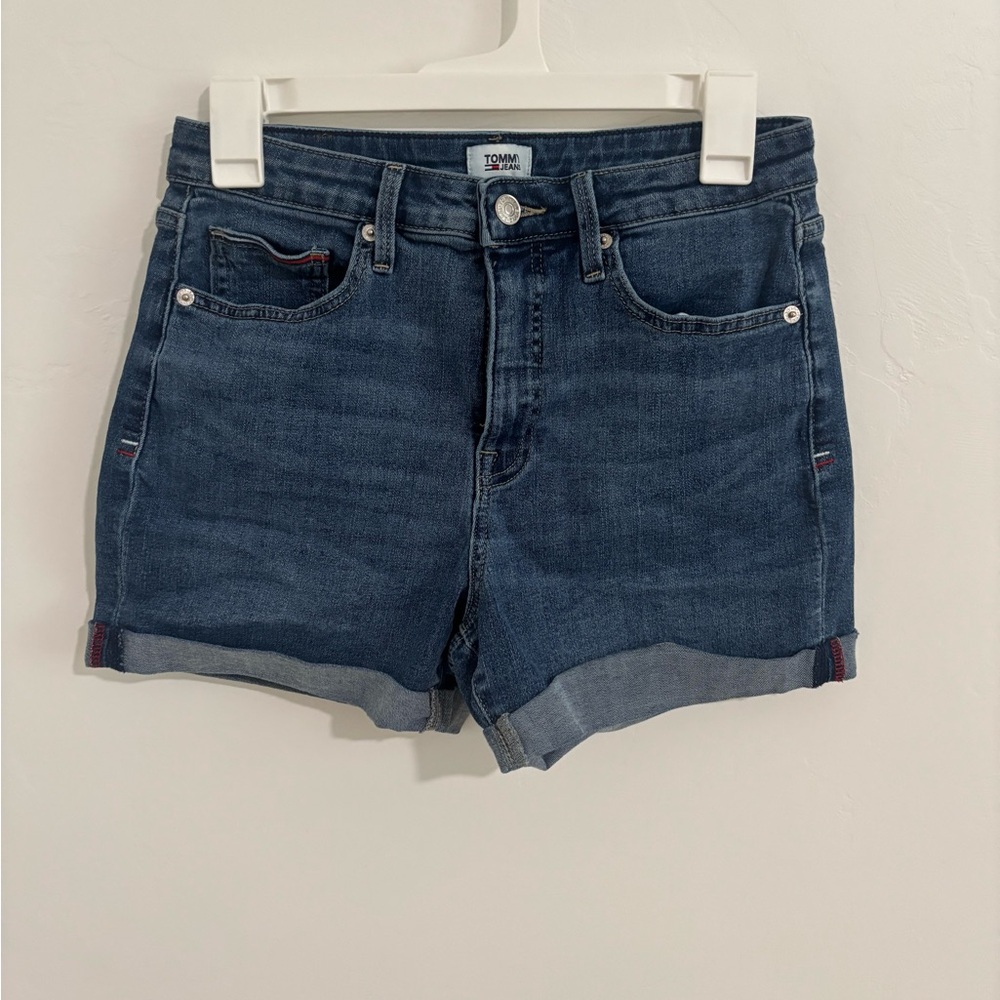 Tommy Jeans Cuffed Denim Shorts Size 6 / W28